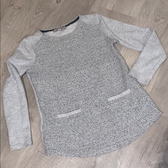 LOFT Marled Sweater Tunic with Front Pockets - Picture 1 of 1